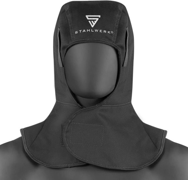 STAHLWERK Schweißhaube Flammenhemmende Schweißerschutzkleidung in Schwarz aus Kunststoff - Bild 1