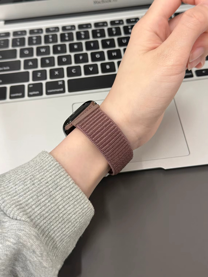 Apple Uhrenarmband Nylon, beige, Unisex - Bild 2