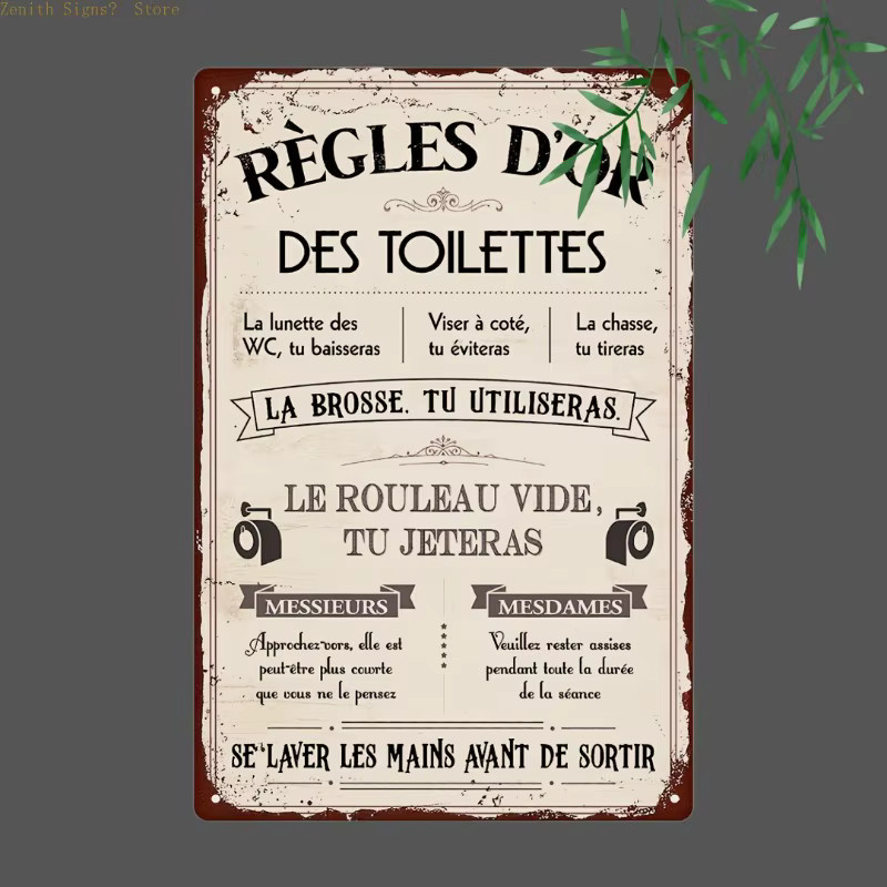 Retro Wandkunst aus Eisen mit antiker Oberfläche von Potdemiel, rechteckig - Bild 2