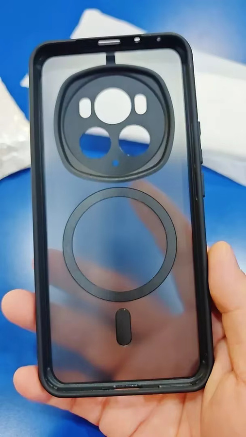 ELVEV Schutzhülle für Honor Magic 6 Pro in Schwarz aus hartem PC und TPU mit Hautgefühl - Bild 2