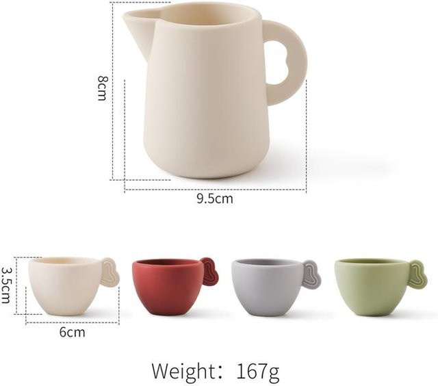 Binchi Outdoor Product Montessori Teekanne und Teetasse, Küchenutensil, Silikon, ab 0 Jahre - Bild 1