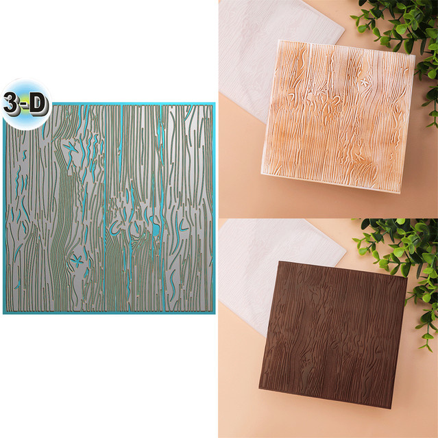 3D-Prägeschablone Holz-Hintergrund aus Kunststoff für Kartenherstellung und Scrapbooking - Bild 1