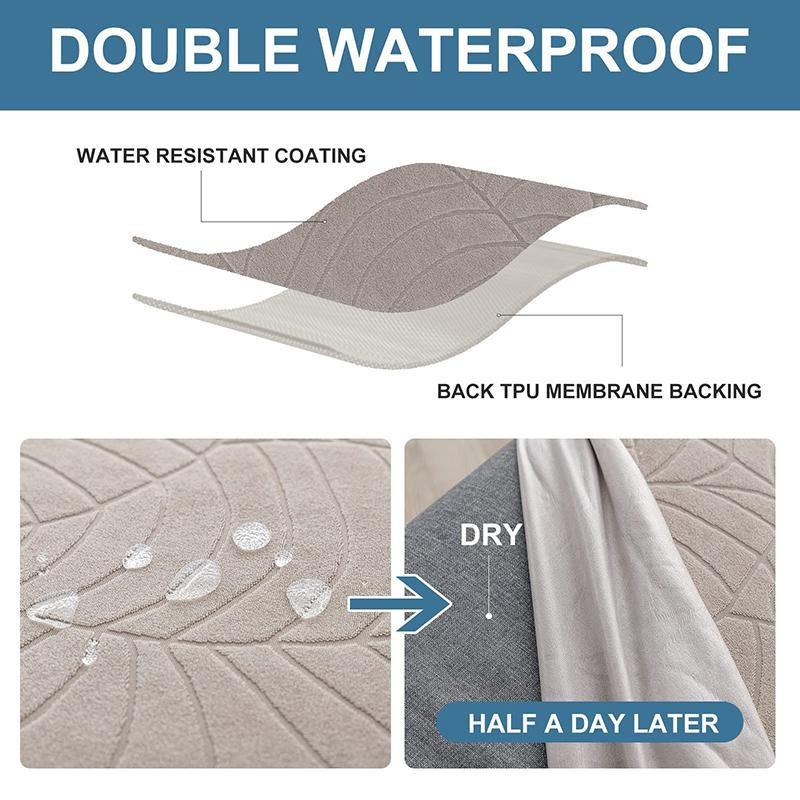 Lellen wasserdichte Stretch-Jacquard Stuhlsitzbezüge für Esszimmerstühle, abnehmbar und waschbar - Bild 1
