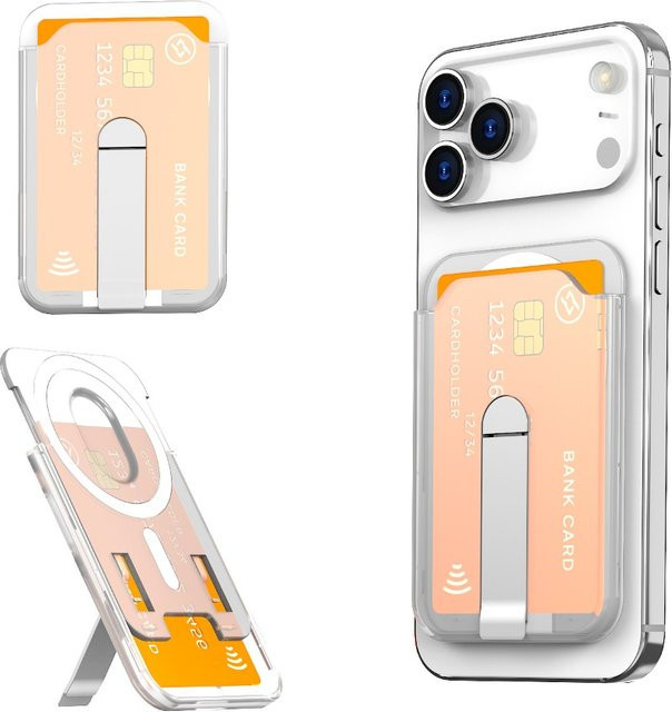 Magnetische MagSafe-Brieftaschenhülle mit Handy-Ständer und Kreditkartenfach für iPhone 17 16 15 Pro Max in Blau - Bild 1
