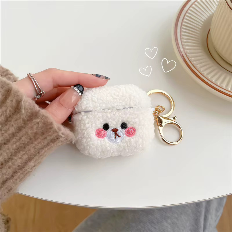 Niedrige Plüsch-Teddybär-Schutzhülle für Apple AirPods Pro 3 - Bild 2