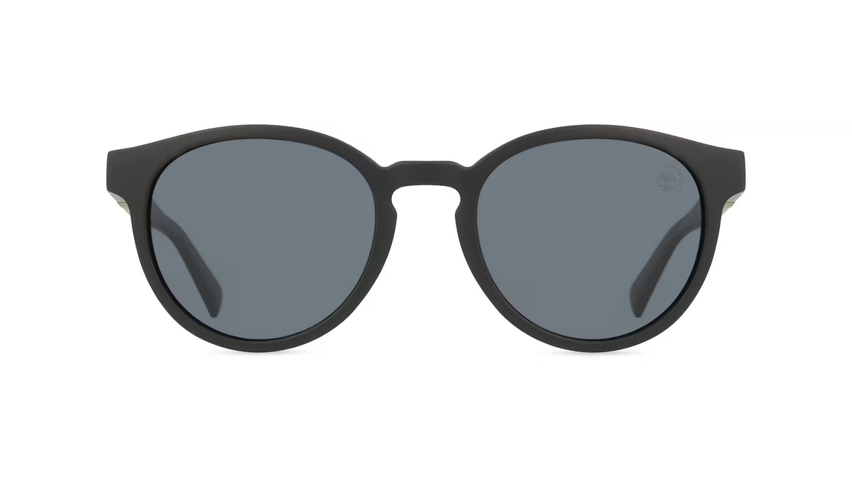Timberland TB9323 Sonnenbrille, Vollrand, Rund, Acetat, Herren, Schwarz, Grau - Bild 1