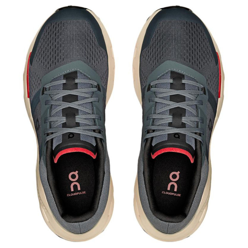 ON Running Cloudpulse Stone Red Baskets Homme Grau Textil - Bild 3