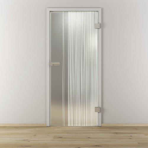 NOVADOORS Glasdrehtür NOVA 584, matt-transparent, modern, B/T/H: 95,9 x 38,05 x 197,2 cm - Bild 1