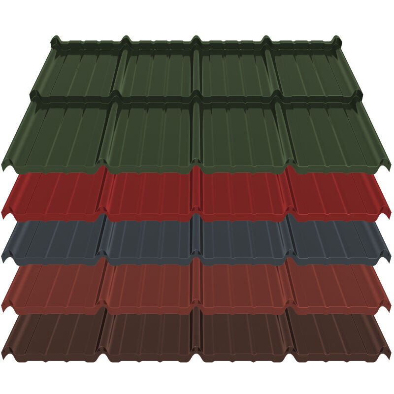 Blachotrapez Pfannenmodul Estima aus Stahl in Mehrfarbig, Modullänge: 350 mm, Materialstärke: 0,50 mm - Bild 1