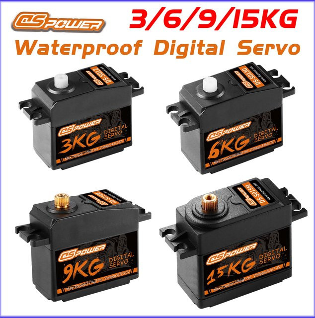 DSPOWER Digitaler Servo, wasserdichter Metall-/Kunststoff-Getriebemotor - Bild 1
