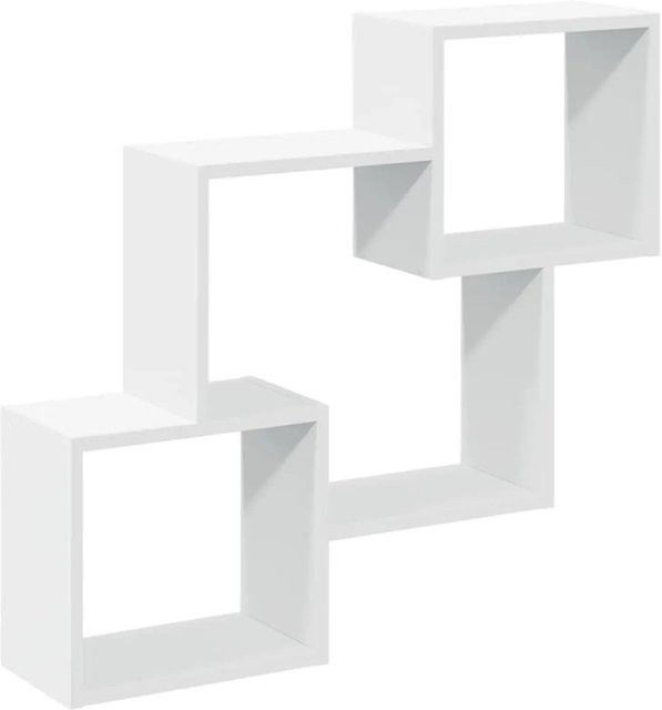 vidaXL Wandschrank aus Holzwerkstoff in Weiß, B/H/T: 78 x 71 x 18 cm - Bild 1
