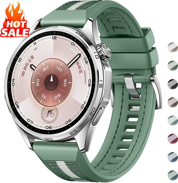 OAKCHARM Uhrenarmband Silikon, grau, Unisex, Huawei Watch GT6 Pro 46 mm - Bild 1