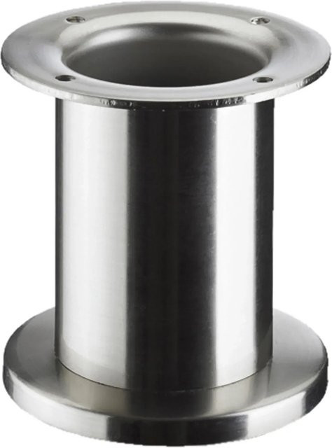Hettich Möbelfuß Telanio in Edelstahl-Optik, Farbe Silber, Durchmesser: 60 mm, Höhe: 100 mm - Bild 1