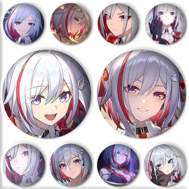 Bilibili Brosche, Honkai Star Rail Topas, Emaille, Runde Pins - Bild 1