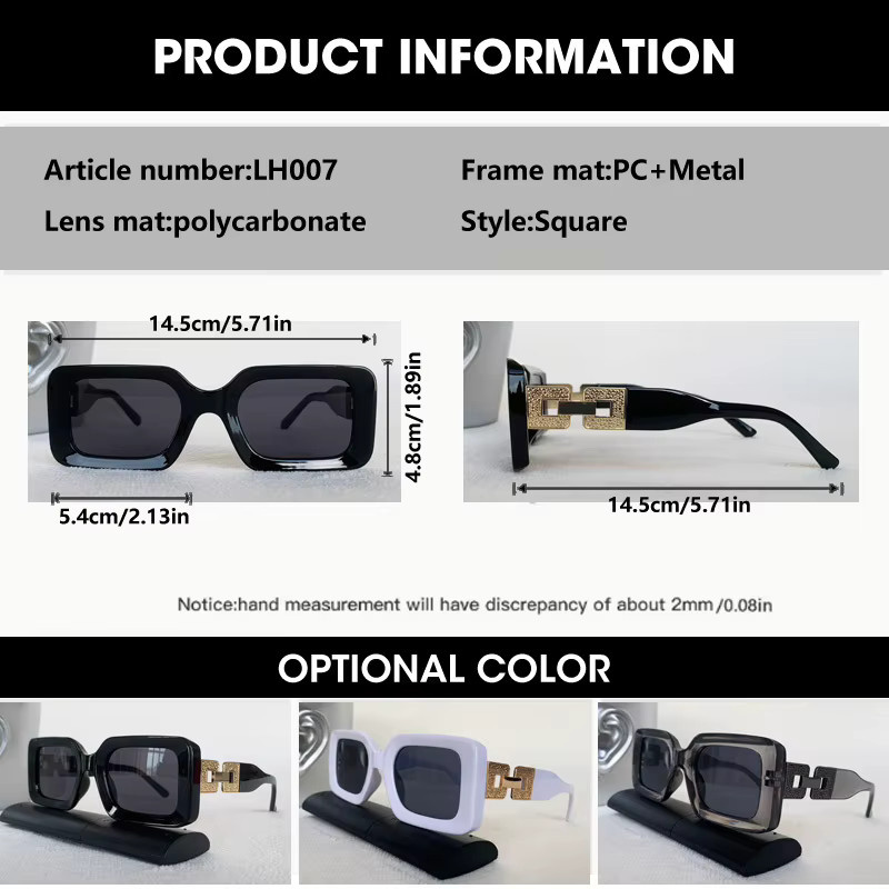 OCYCO Sonnenbrille, quadratisch, Damen, Vollrand, schwarz, Kunststoff - Bild 2