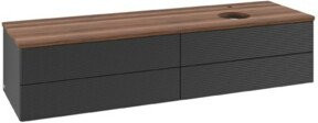 V&B Waschtischunterschrank Antao mit Frontstruktur, weiß lackiert, wandhängend, B/T: 160 x 50 cm - Bild 1
