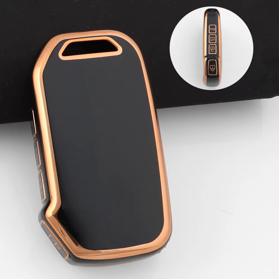 4 BTN TPU Auto-Smartkey-Schutzhülle für KIA Sportage R GT Stinger Sorento Ceed Cerato Forte Niro Soul Telluride in Schwarz - Bild 2