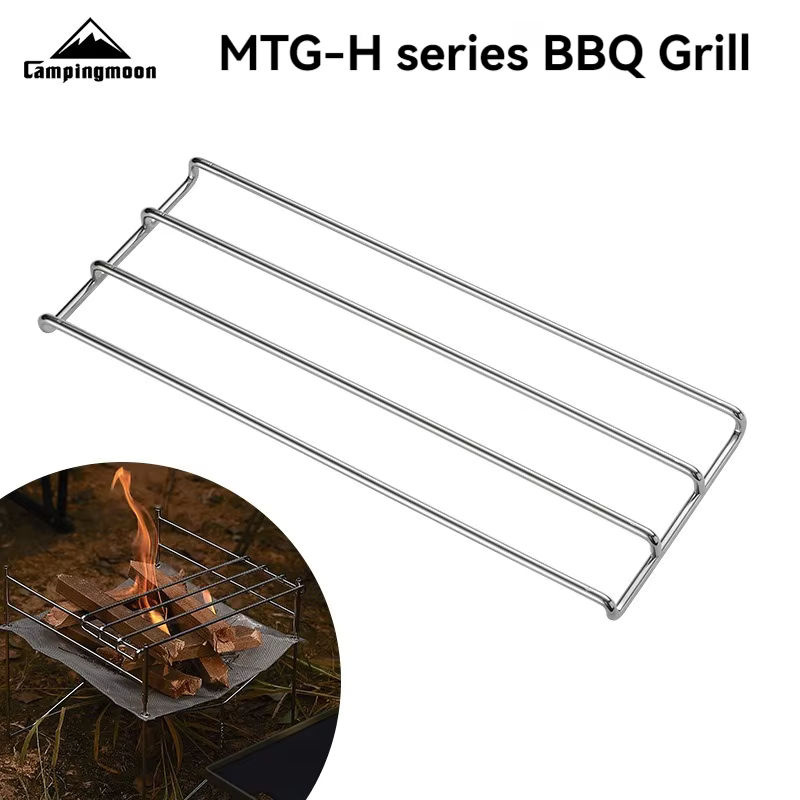 CAMPINGMOON H-Serie Grillnetz aus Edelstahl in Silber für Camping und Outdoor-Reisen - Bild 2