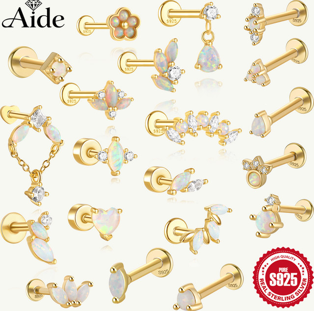 AIDE Ohrring 925 Silber, Opal, Damen - Bild 1