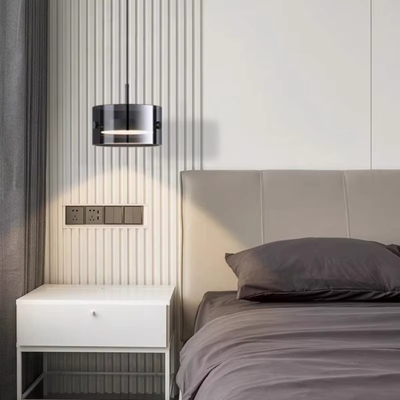 KAGU Moderne LED-Hängeleuchte im italienischen Stil mit verstellbarem Zylinder aus Glas und Metall in Transparent und Warmweiß - Bild 2