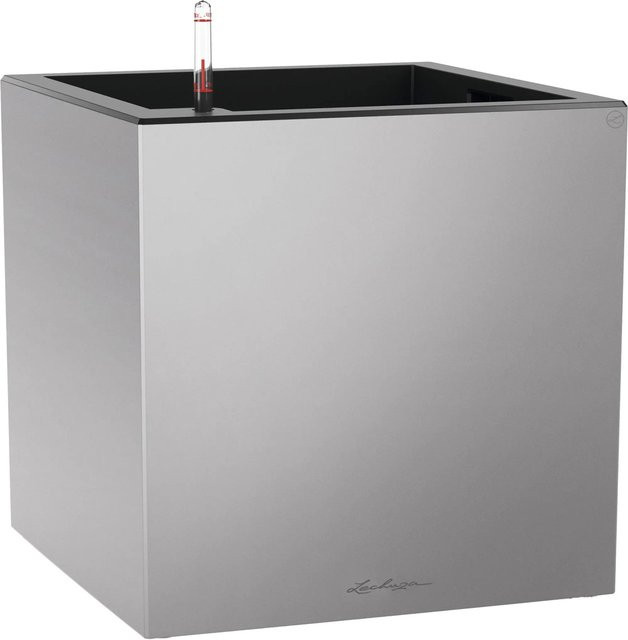 Lechuza Pflanzgefäß Canto Premium Würfel Silber Metallic B/T/H: 40 x 40 x 40 cm - Bild 1