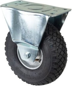 BS Transportrolle L410.C90.261 Bockrolle aus Stahl in Schwarz und Silber mit Raddurchmesser 260 mm - Bild 1