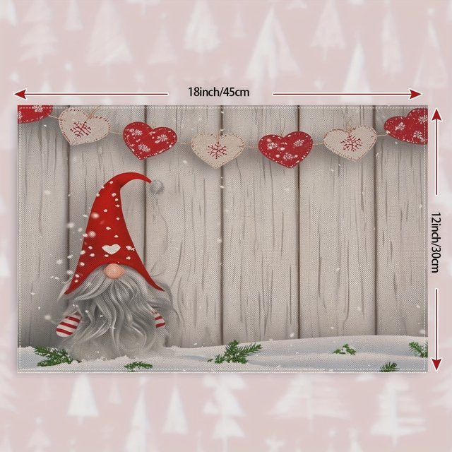 VIKAMA Weihnachts-Tischsets mit Zwergen-Design für Esszimmer, Küche und Party-Dekoration - Bild 1