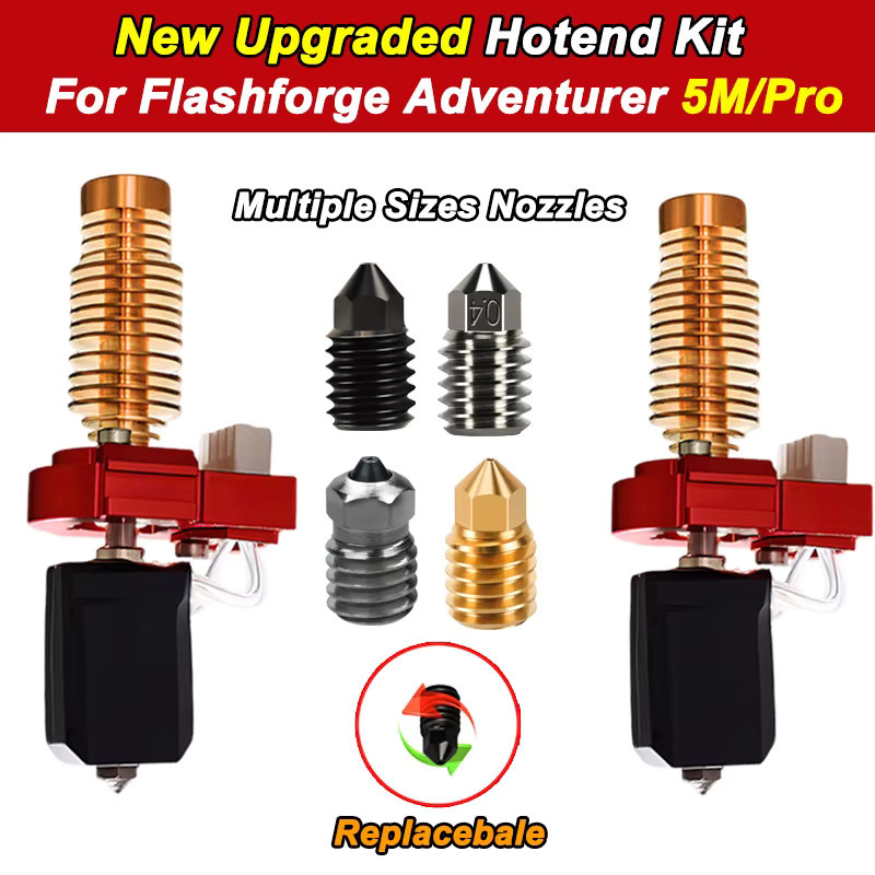 Flashforge Upgrade-Hotend für Adventurer 5M und 5M Pro mit austauschbaren Düsen für Multicolour-Drucke - Bild 5
