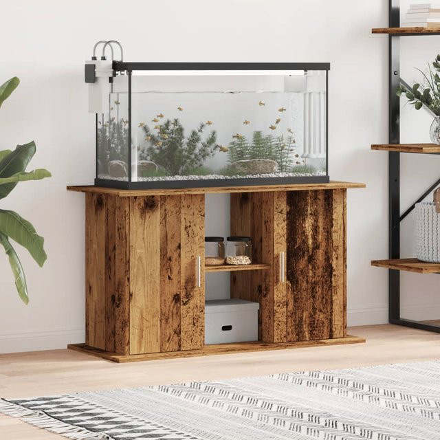 Vidaxl Aquariumschrank in Altes Holz Optik, Farbe Braun, B/T/H: 101 x 41 x 58 cm - Bild 1