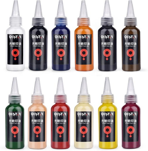 Nachfülltinte für Stempelkissen, lichtempfindliche Ölfärbung für Siegelstempel, 50 ml - Bild 1