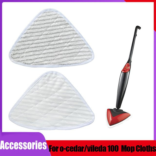 Vileda Mikrofaser-Dampfwischer-Pads in Weiß, dreieckige Ersatztücher für Dampfreiniger, B/T/H: 33,0 x 25,0 cm - Bild 1