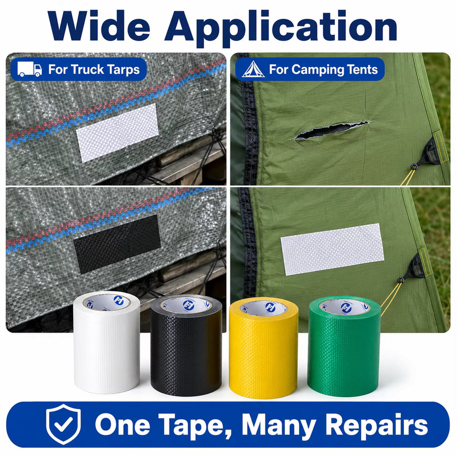 FEITE TAPE Reparaturband wasserdicht und hochklebend für Schlangentaschen, LKW-Planen, Campingzelte und gewebte Taschen - Bild 5