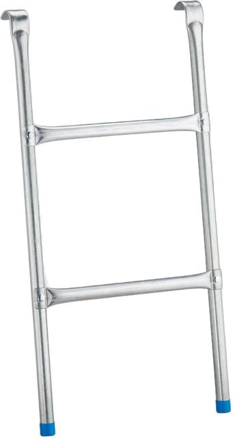Relaxdays Trampolinleiter aus Stahl in Silber, einhängbar, B/H/T: 76 x 38 x 6 cm - Bild 1