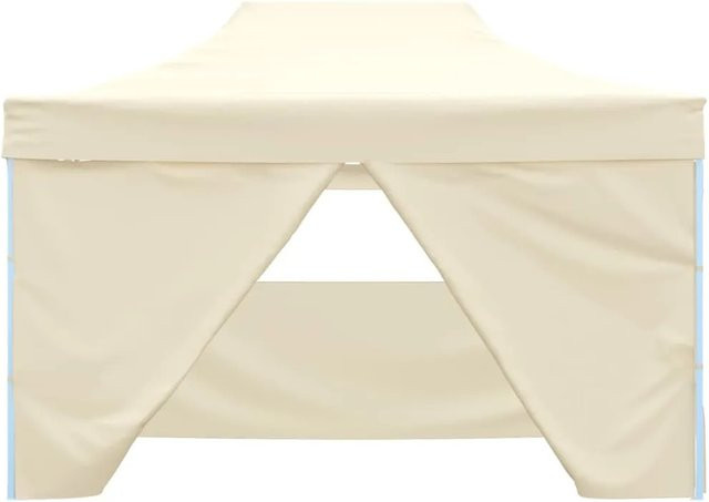 vidaXL Profi-Partyzelt faltbar mit 4 Seitenwänden in Creme, B/T: 4 x 3 m - Bild 1
