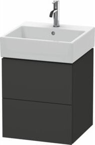 Duravit L-Cube Waschtischunterschrank wandhängend, Grau matt, B/T/H: 48,4 x 45,9 x 54,4 cm - Bild 1