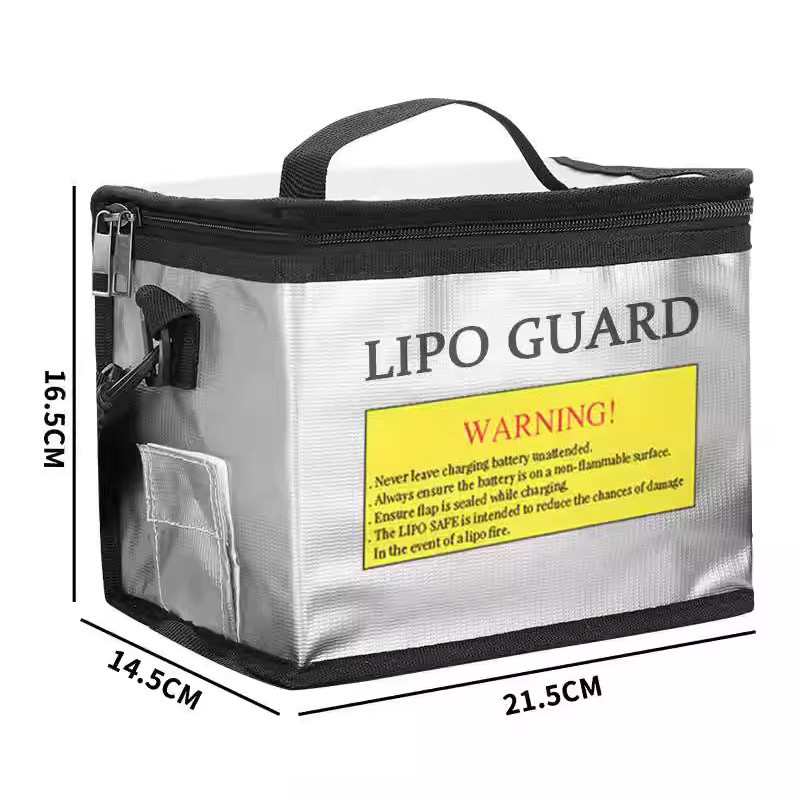 Creapart Lipo-Akku-Sicherheitstasche, feuerfeste und explosionsgeschützte Aufbewahrungstasche für RC-Drohnenbatterien, H x B x T: 165 x 145 x 215 mm - Bild 2