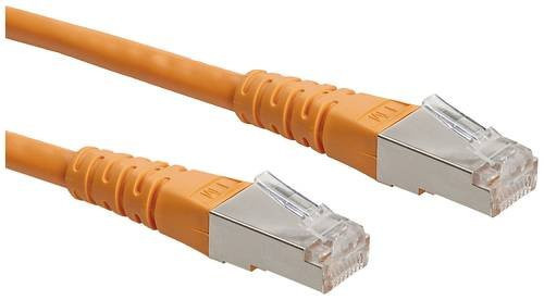 Roline RJ45 Patchkabel CAT 6 S/FTP Ethernet LAN Orange, Länge: 1,50 m - Bild 1