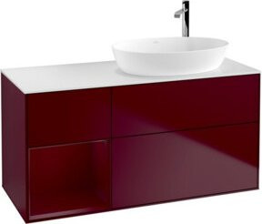 V&B Waschtischunterschrank Finion mit Wandbeleuchtung, Farbe Weiß, B/T/H: 120 x 50,1 x 50,1 cm - Bild 1