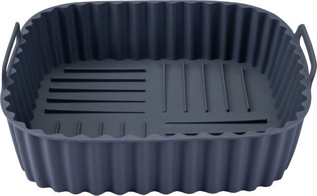 Fackelmann Silikonform für Heißluftfritteuse, eckig, grau, B/T/H: 19 x 19 x 5 cm - Bild 1