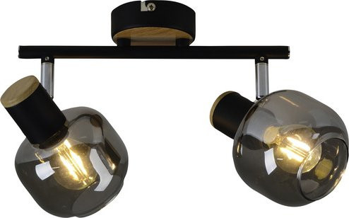 NÄVE Deckenleuchte Fumoso in Schwarz mit Glas und Metall, E14, ohne Leuchtmittel - Bild 1