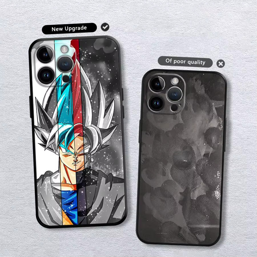 Handyhülle mit weicher Rückseite für Apple iPhone Modelle Dragon Ball Goku Design Multicolor - Bild 3