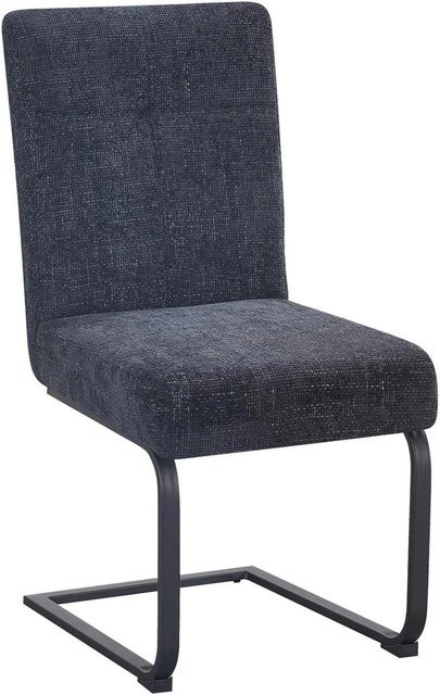 Mömax Schwingstuhl Luise 2 Schwarz mit Stoffbezug und Metallgestell, B/T/H: 48 x 60 x 92 cm - Bild 1