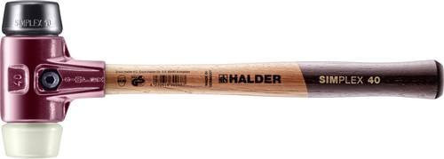 Halder Simplex Schonhammer mit ergonomischem Griff, Kopf-Durchmesser: 40 mm, Gewicht: 650 g, Farben: Schwarz/Weiß/Mehrfarbig - Bild 1