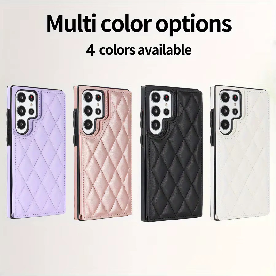 Leder-Brieftaschen-Hülle mit Doppelknopf und Duftkartenhalter für Samsung Galaxy S26 Ultra S26 Plus S26 A16 A17 A26 A35 A36 A56 in Gold und Purple - Bild 4