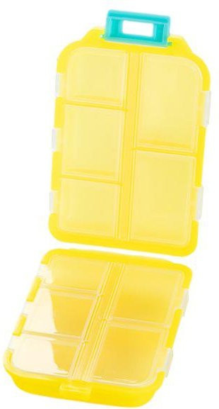 GlowEssence Pillenorganisator und Pillenteiler mit 10 Fächern in Gelb - Bild 1