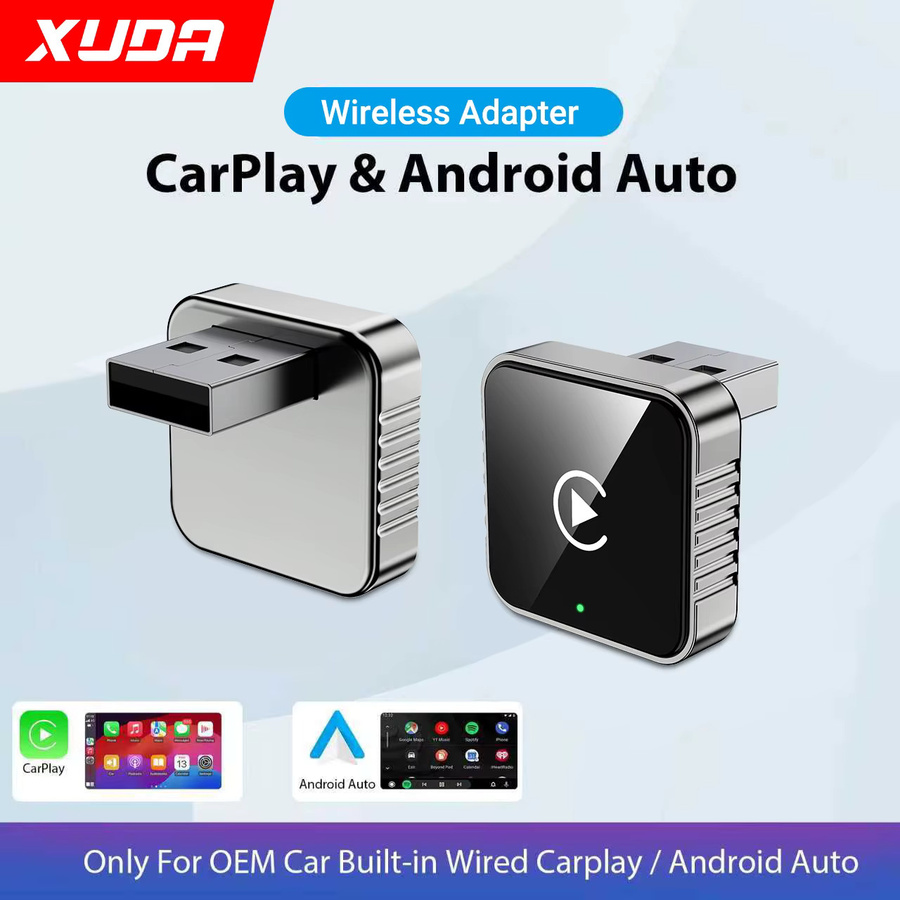 XUDA 2 in 1 USB Adapter für kabelloses CarPlay und Android Auto mit Bluetooth Plug and Play Dongle - Bild 2
