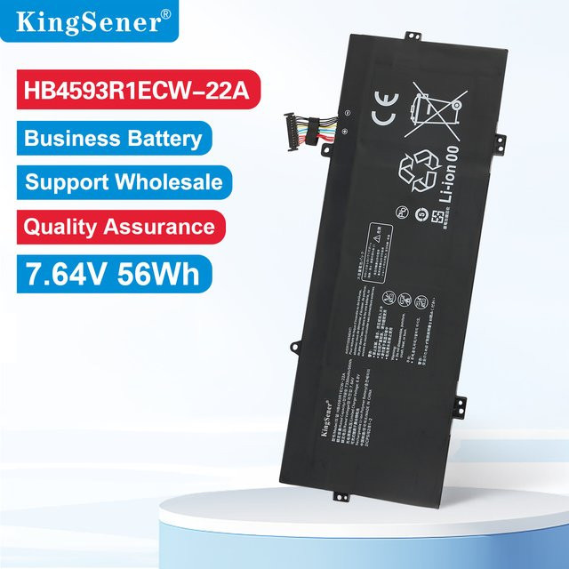 Kingsener Ersatzakku HB4593R1ECW-22A für Huawei MateBook 14 7,64 Serie, 56Wh, Schwarz - Bild 1