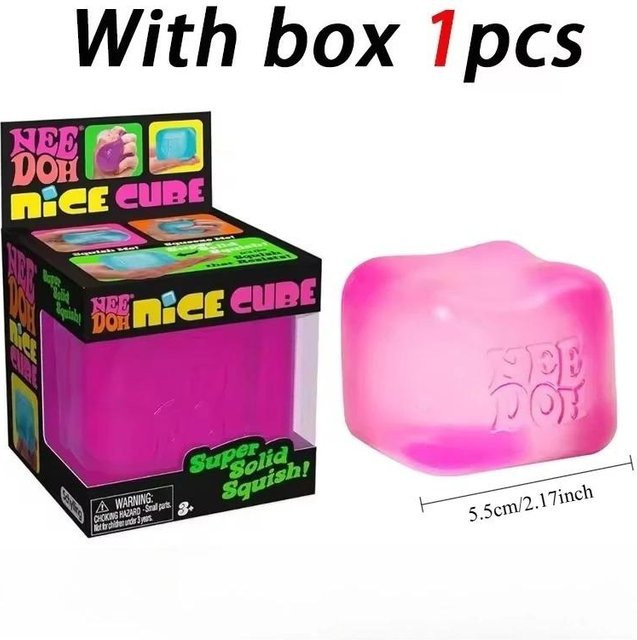 Nee doh Teenie Nice Eiswürfel Fidget Spielzeug, 4er Pack Set, pflaume - Bild 1