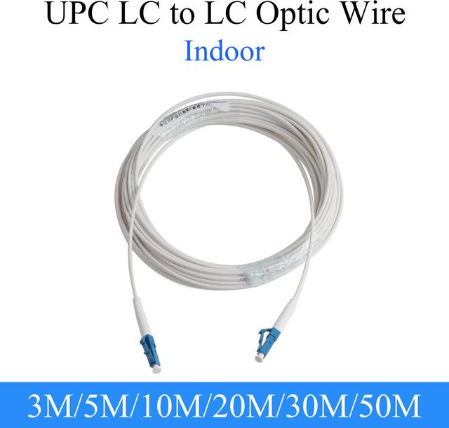 LYNNDM Glasfaserkabel Singlemode Simplex Patchkabel UPC LC auf LC Indoor-Verlängerungskabel Farbe: Weiß - Bild 1