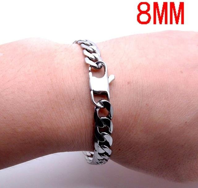 YIRAN Jewelry Armband Panzerkette, Edelstahl, Silber, Unisex, Vintage - Bild 1